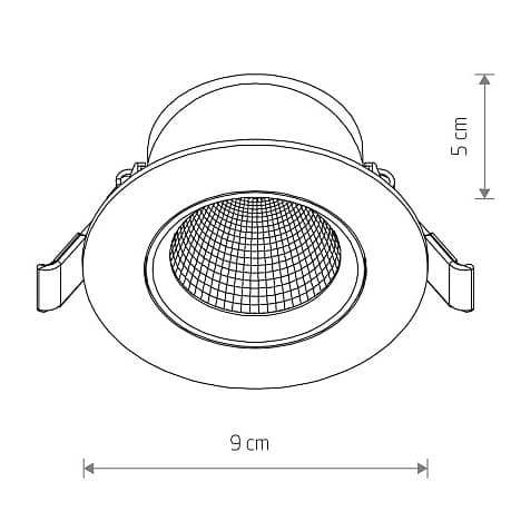 Lampa kuchenna punktowa Egina 10548 Nowodvorski LED 5W 3000K okrągła czarna