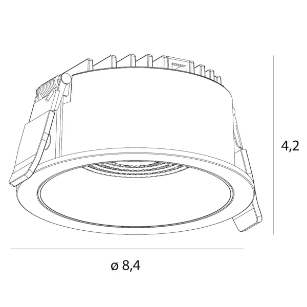 Lampa sufitowa wpust Nebris H0141 LED 10W 3000K okrągła biały