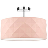 Sufitowa lampa abażurowa Aisha SF0150+AIS6503 Dar Lighting  okrągła chrom różowa