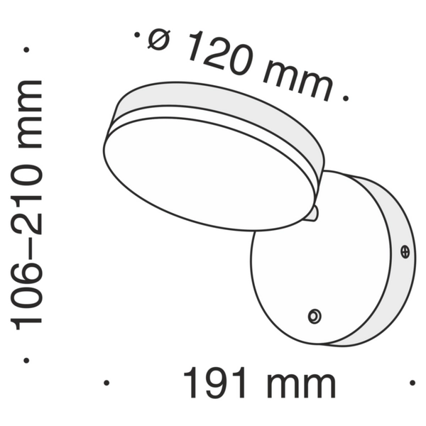 Kinkiet ścienny Fad MOD070WL-L8B3K LED 6W obracany czarny