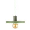 Wisząca lampa do jadalni Sila 10761 dysk zwis zielony
