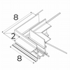 Kątownik-L na sufit lub ścianę Magnetic MT0008 Maxlight czarny