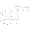 Potrójna lampa sufitowa AMBALA 849210331 LED 5,5W 2300-4000K rurka biały