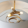 Lampa wisząca z abażurem L&-195268 Light& serpentyna hampton złota ecru