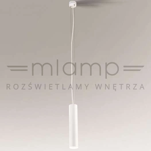 LAMPA wisząca NODA 7641 Shilo metalowa OPRAWA zwis sopel tuba biała