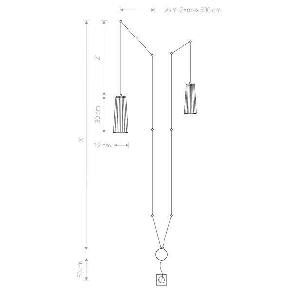 2-płomienna lampa ścienna Dover 9263 czarny kinkiet drewniany hol