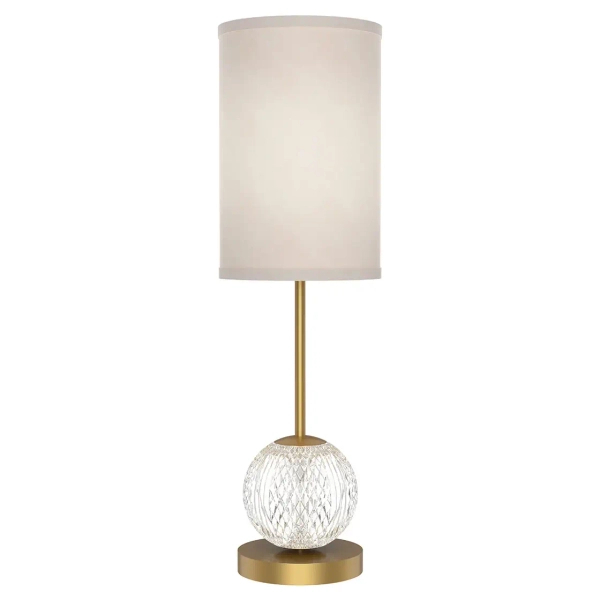 Nocna lampa do sypialni Marni QN-MARNI-TL-M-NBR LED 12W 3000K tuba mosiądz