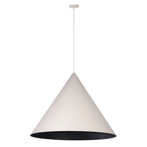 Stożkowa lampa wisząca VESUVIO 41075 skandynawska beżowa czarna