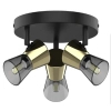 Sufitowa lampa salonowa Cento spoty nad stół czarne złote