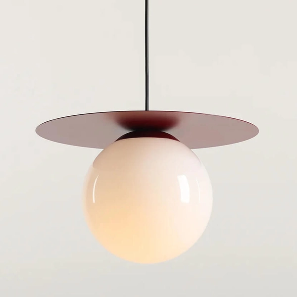 Zwisająca lampa na korytarz Loop 1125G15_M kula szklana Aldex czerwony