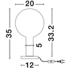 Stołowa lampka JAVIER LE44480 LED 3W 3000K ball kula złota biała