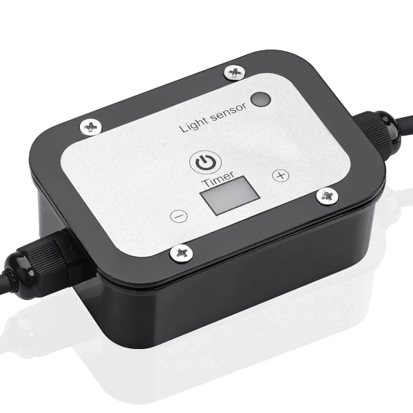 Czujnik światła Garden 106936 Markslojd IP44 timer metalowy czarny