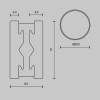 Metalowa szyna system magnetyczny 0,8m Flarity TRX154-R-D800-BS mosiądz