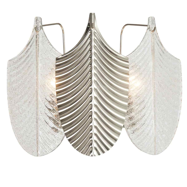 Kinkiet glamour do sypialni Palermo W03077NI Cosmolight metal szkło nikiel