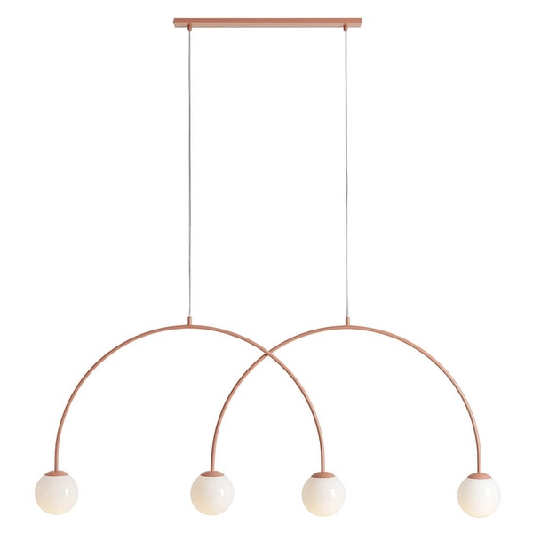 Wielopunktowa lampa wisząca Una 1116L11_L kule molekuły szkło koralowa