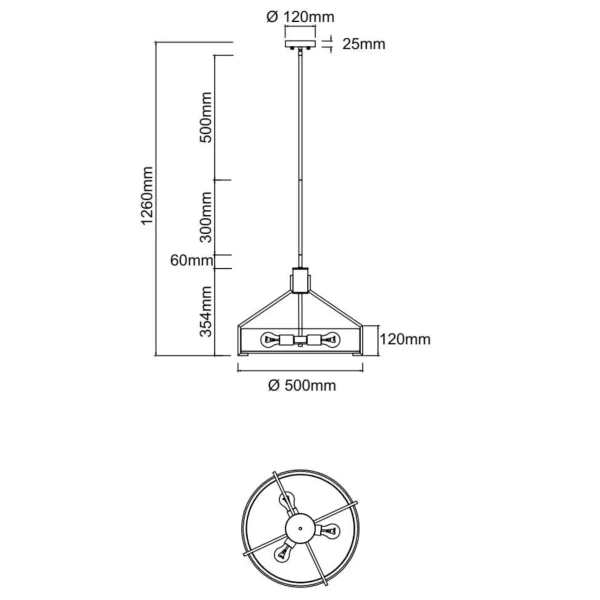 Owalna lampa wisząca Doretto Satin Nikiel 50 OR85624 nikiel