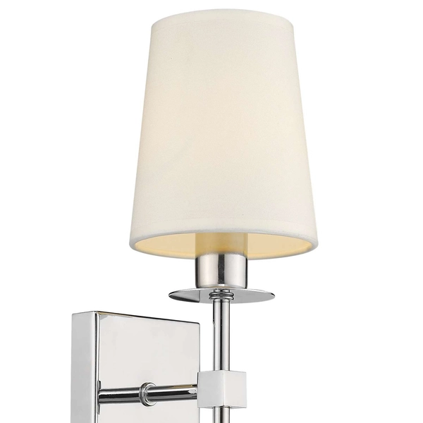 Kinkiet LAMPA ścienna CASOLI LP-2118/1W CHROM Light Prestige abażurowa OPRAWA klasyczna kremowa