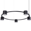 Loftowa wisząca lampa Kodo 5 41335 pierścień tubki zwis czarny