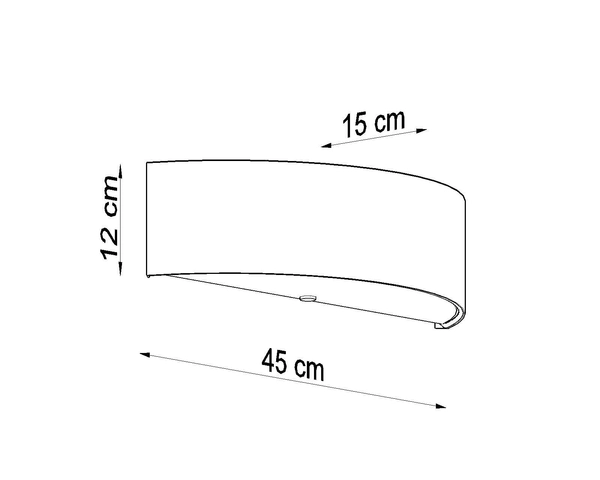 LAMPA ścienna SKALA SL.0763 abażurowa OPRAWA półokrągły kinkiet biały