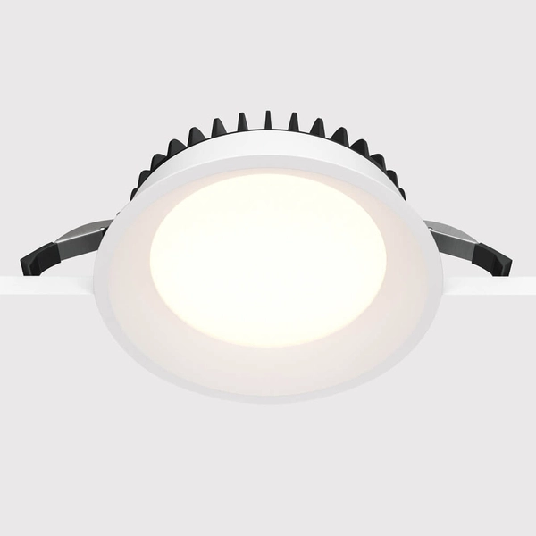 Lampa podtynkowa okrągła Okno DL055-18W3K-W LED 18W 3000K IP44 biała