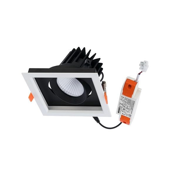 Regulowana LAMPA sufitowa DIA 8721 Nowodvorski wpust OPRAWA metalowa LED 18W 4000K kwadratowa biała czarna