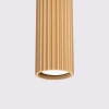 Podłużna lampa wisząca KARBON SL.1554 tubka ryflowana złota