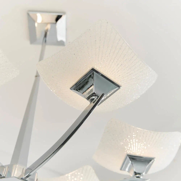 Lampa sufitowa do jadalni Ayres AYRES-6CH chrom przezroczysty