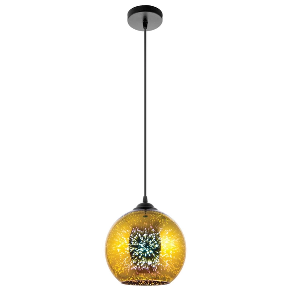 LAMPA wisząca VEN W-103/200 szklana OPRAWA galaktyka ZWIS kula ball złota