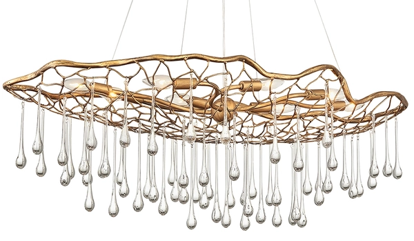 Nowoczesna lampa wisząca QN-LAGUNA-8P krople złota