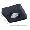 Wpust LAMPA podtynkowa NUSA ML0046 metalowy spot czarny