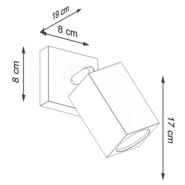 Drewniany kinkiet regulowany SL.1035 sypialniany do czytania