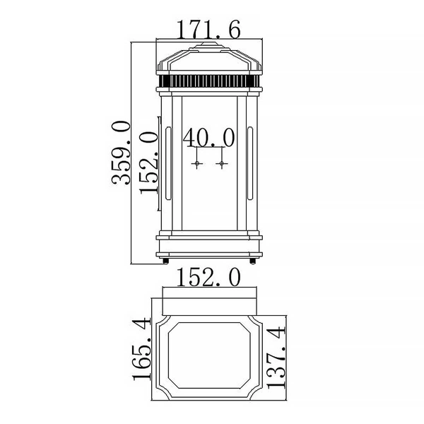 Latarnia ścienna ogrodowa FE-FEDERAL-S Elstead lampion brązowy