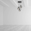 Industrialna LAMPA wisząca OMEGA MLP6533 Milagro szklana OPRAWA kule ZWIS kaskada czarna przezroczysta