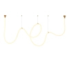 Lampa wisząca wąż led SNAKE MD1021-5 gold biała złota metal PVC LED 72W 3000K 5M do sypialni
