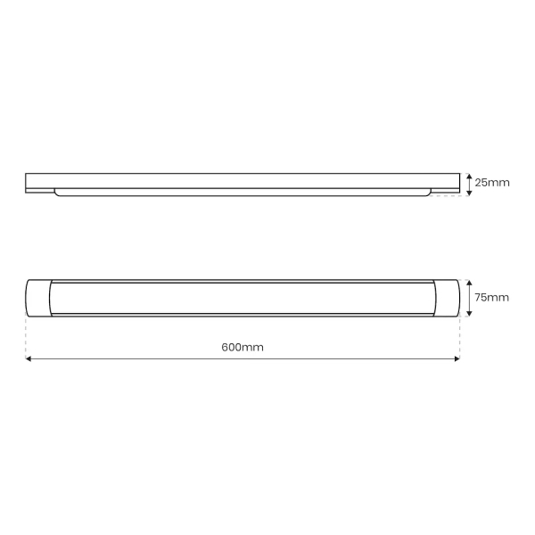 Lampa sufitowa podłużna ML0748 LED 18W 4000K czarna