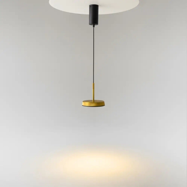 Okrągła wisząca lampa El MOD041PL-L15G3K LED 12W 3000K mosiądz