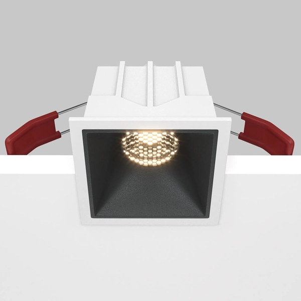 Spot podtynkowy Alfa DL043-01-10W3K-SQ-WB LED 10W 3000K biały czarny