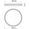 Plafon LAMPA sufitowa OVI 41749-22 Globo okrągła OPRAWA glamour crystal LED 22W 3000K - 6500K kryształki biały - przezroczys