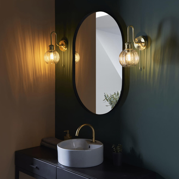 Kulista lampa ścienna L&-195507 Light& ball szklana złota przezroczysta