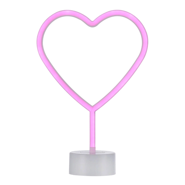 Stojąca lampka stołowa NEON-HERZ 85028-87 LED 1W serduszko różowy