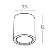 Łazienkowa lampa sufitowa Conyon AZ6025 Azzardo LED 10W 3000-6000K IP54 czarny