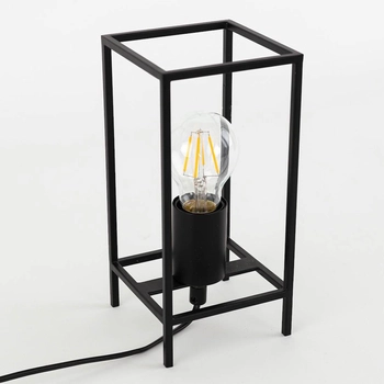 Industrialna LAMPKA stojąca MELANDO TB-3343-1S-BK Italux stołowa LAMPA gabinetowa czarna