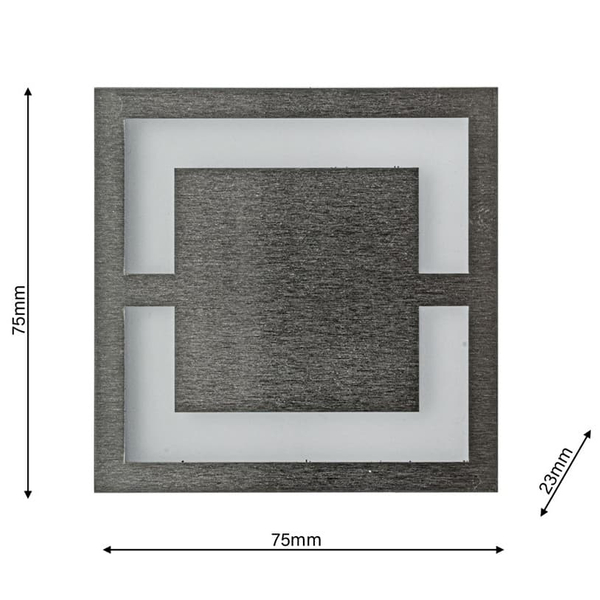 Kinkiet wpuszczany Quadro EKS0927 Eko-light LED 0,6W 3000K kwadratowy srebrny