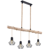 LAMPA wisząca PRISKA 54017-4HH Globo skandynawska OPRAWA belka ZWIS klatki brązowe czarne