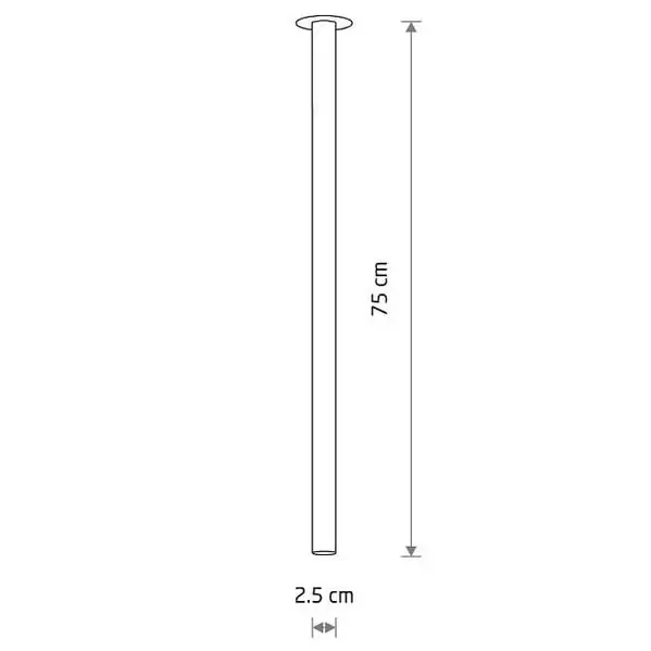 Lampa sufitowa podtynkowa Laser 10907 sopel do jadalni czarna