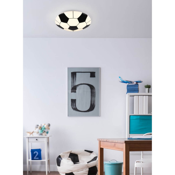 Plafon do do pokoju dziecięcego Kloppi R62941101 LED 12W 3000K czarna biała