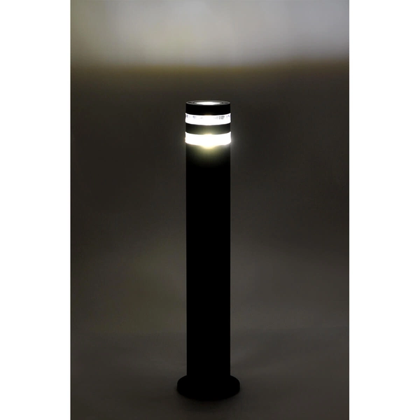 Lampa ogrodowa słupek Solin K-8206 Kaja IP44 tuba metalowy czarny