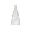 Ratanowa lampa wisząca boho GALIRIO LE45367 skandynawska biała