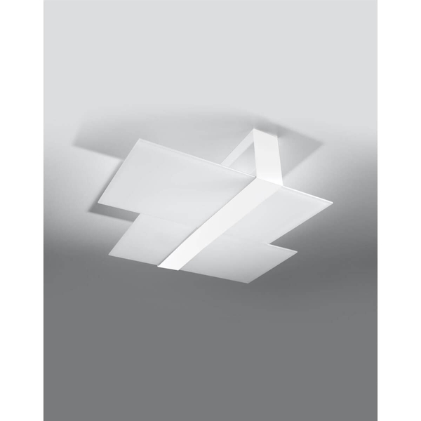 Szklana lampa sufitowa SL.1045 nowoczesny plafon biały