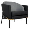 Tapicerowany fotel Gubi MSE011000330 King Home ekoskóra czarna